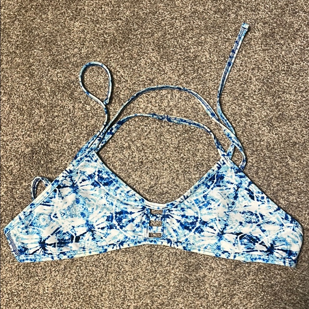 Jolyn TOMCAT BIKINI TOP - blue tie-dye